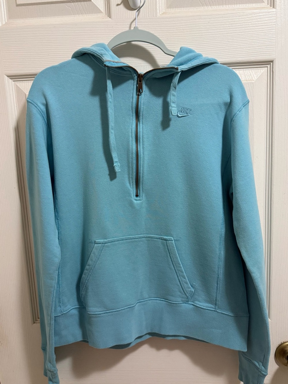 Nike women’s Light Teal Zip-Up Hoodie Sweatshirt